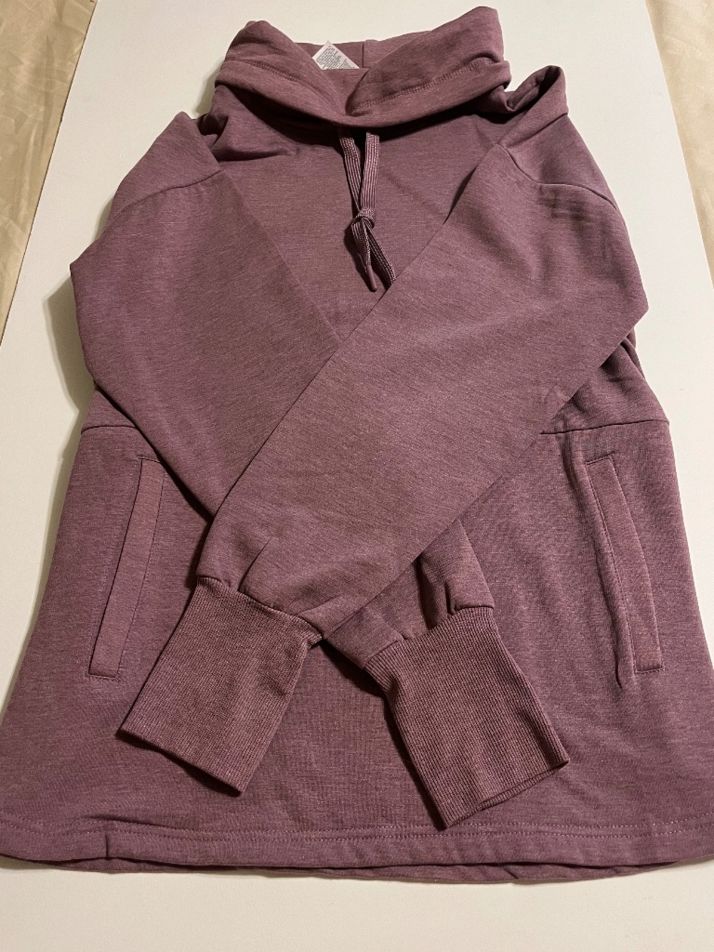RBX activewear mauve fleece long sleeve hoodie tear-away size XL
